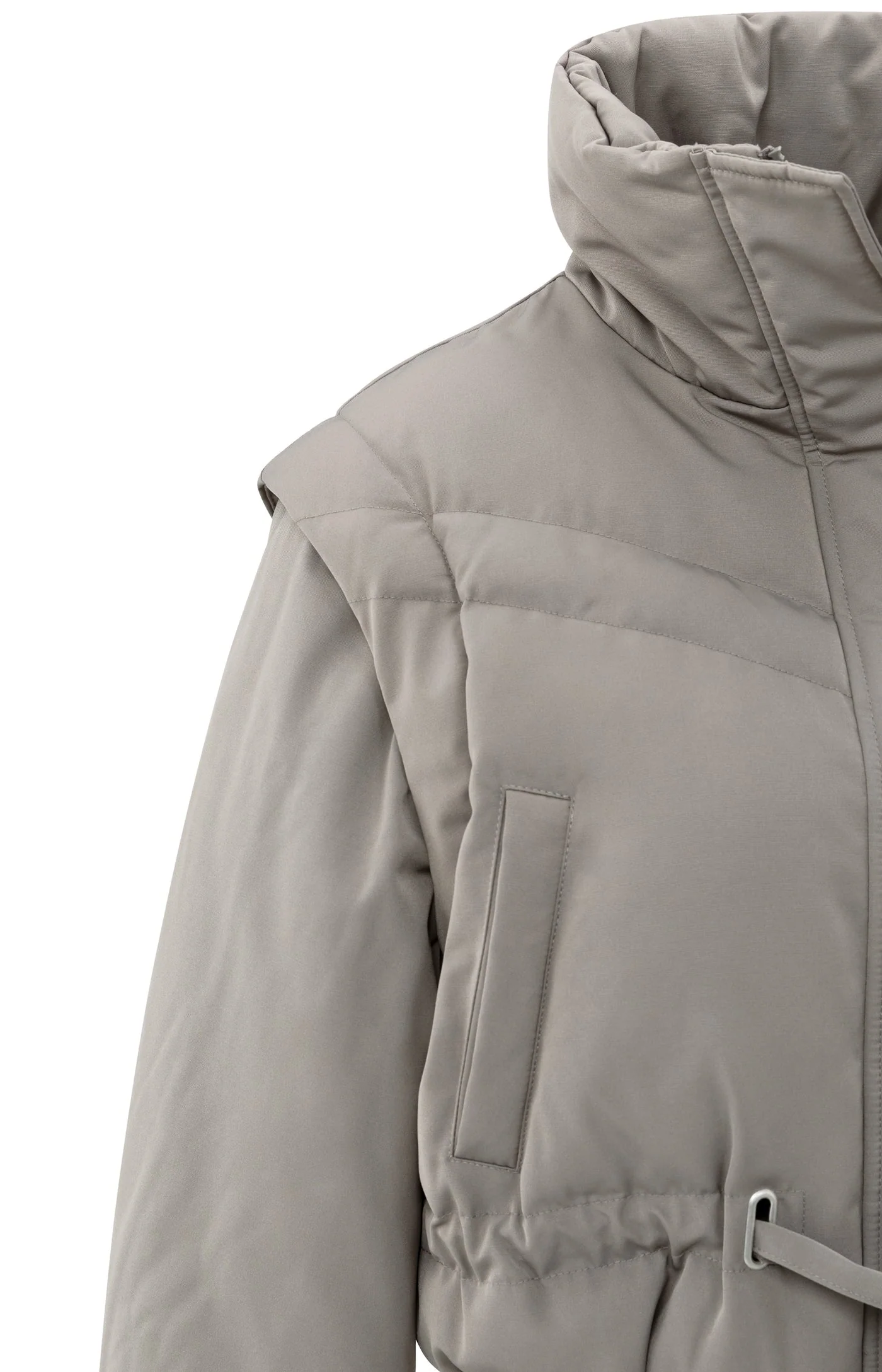 YAYA cropped nylon jacket with zip-off sleeves - Image 10