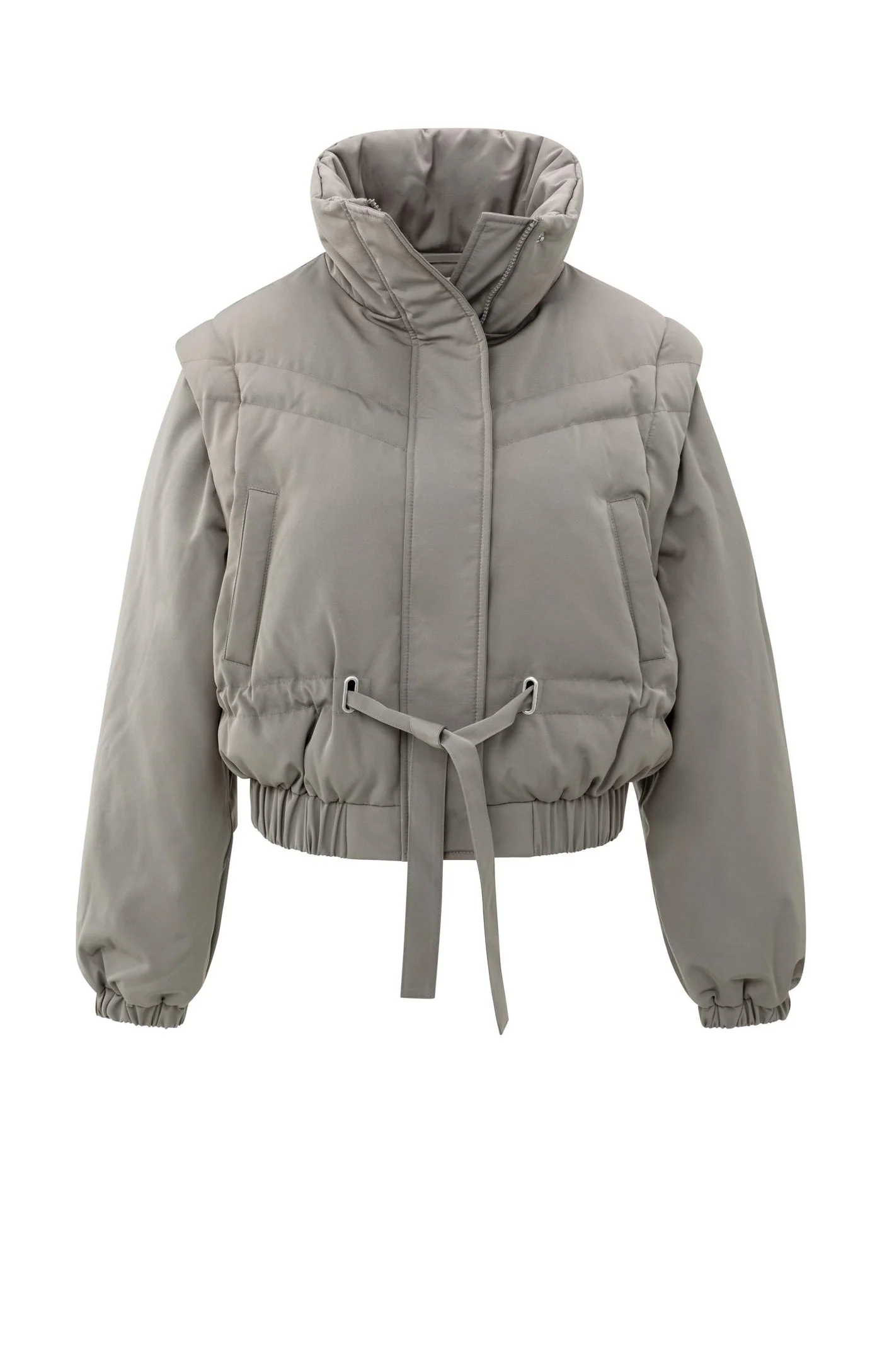 YAYA cropped nylon jacket with zip-off sleeves - Image 2