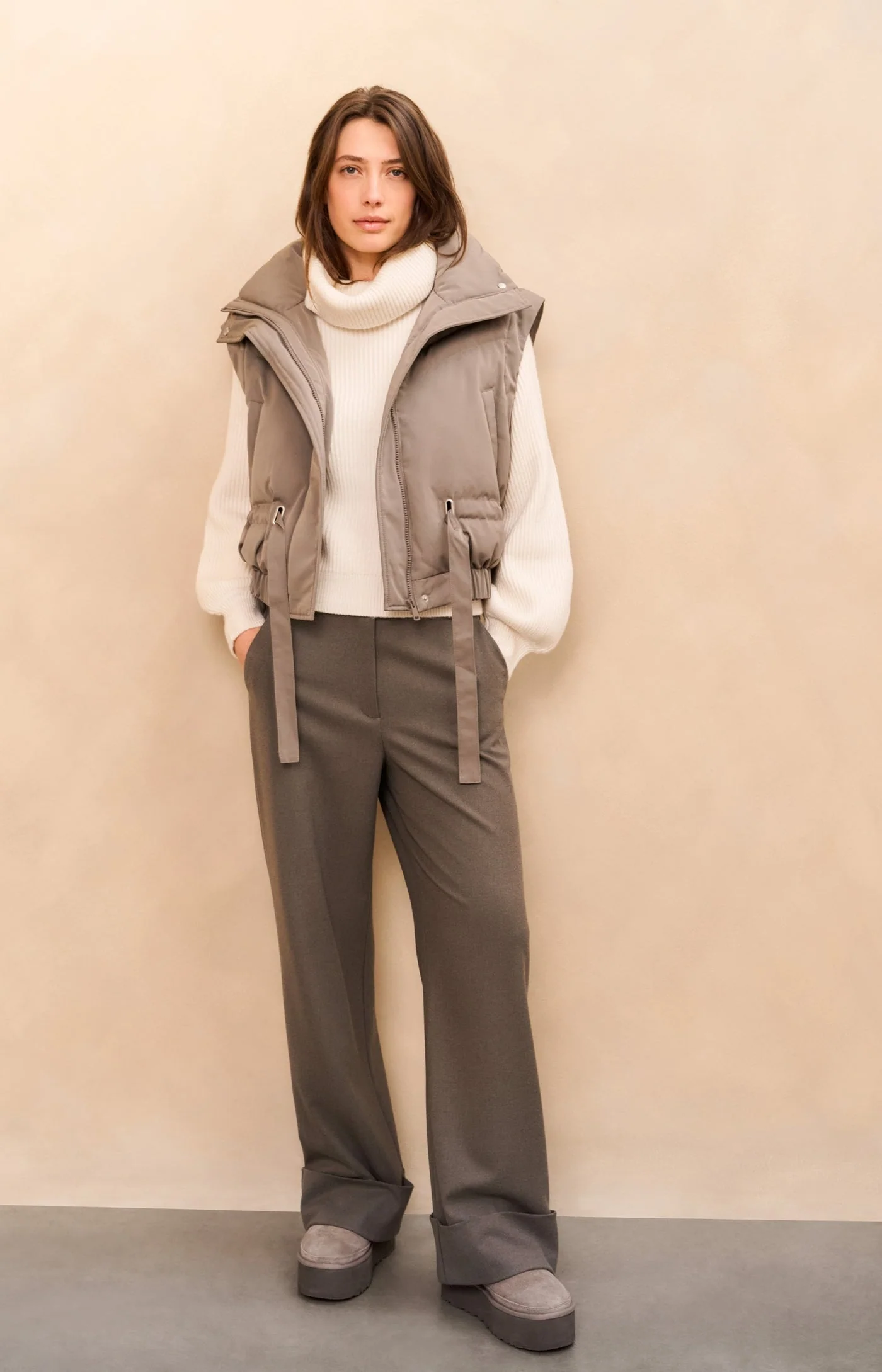 YAYA cropped nylon jacket with zip-off sleeves - Image 8
