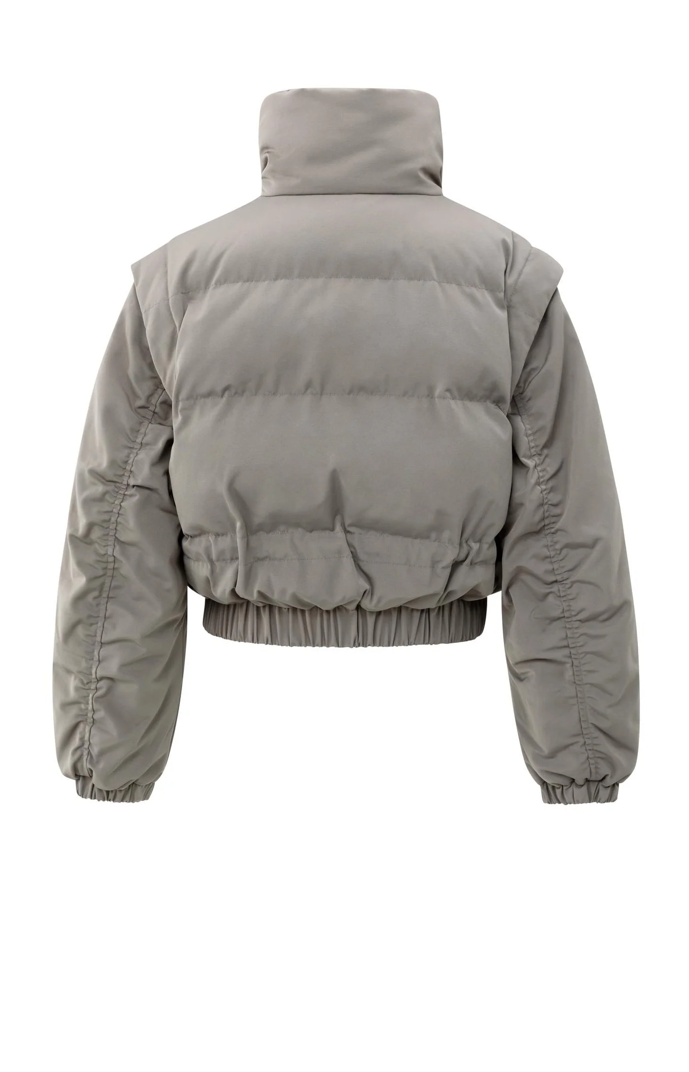 YAYA cropped nylon jacket with zip-off sleeves - Image 9