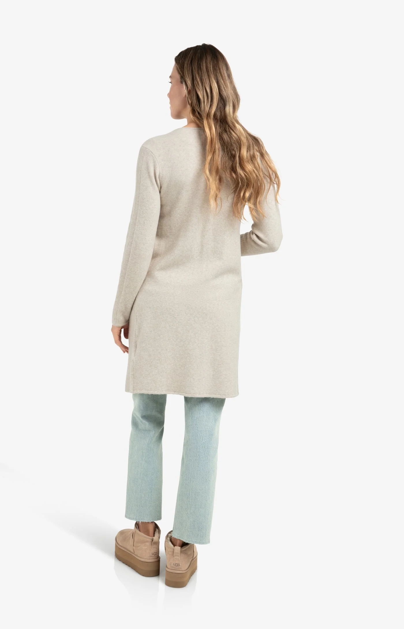 YAYA long cardigan with cable-knit gilet layer - Image 4